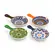 Kit 4 Mini Bowls Molheiras Cerâmica Estampadas 50ml com Cabo