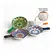 Kit 4 Mini Bowls Molheiras Cerâmica Estampadas 50ml com Cabo