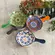 Kit 4 Mini Bowls Molheiras Cerâmica Estampadas 50ml com Cabo