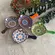 Kit 4 Mini Bowls Molheiras Cerâmica Estampadas 50ml com Cabo