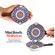 Kit 2 Mini Bowls Molheiras Cerâmica Estampadas 50ml Cabo Marrom