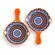 Kit 2 Mini Bowls Molheiras Cerâmica Estampadas 50ml Cabo Laranja