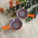 Kit 2 Mini Bowls Molheiras Cerâmica Estampadas 50ml Cabo Laranja