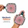 Kit 2 Mini Bowls Molheiras Quadrados Estampados 50ml com Cabo
