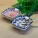 Kit 2 Mini Bowls Molheiras Quadrados Estampados 50ml com Cabo