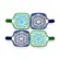 Kit 4 Mini Bowls Molheiras Quadrados Estampados 50ml com Cabo