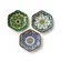 Kit 3 Mini Bowls Molheiras Hexagonais Cerâmica Coloridos 100ml