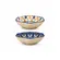 Kit 2 Mini Bowls Molheiras Hexagonais Cerâmica Azul Laranja 100ml