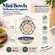Kit 2 Mini Bowls Molheiras Hexagonais Cerâmica Azul Laranja 100ml