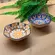 Kit 2 Mini Bowls Molheiras Hexagonais Cerâmica Azul Laranja 100ml