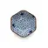 Kit 2 Mini Bowls Molheiras Hexagonais Cerâmica Floral Azul 100ml