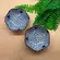 Kit 2 Mini Bowls Molheiras Hexagonais Cerâmica Floral Azul 100ml