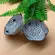 Kit 2 Mini Bowls Molheiras Hexagonais Cerâmica Floral Azul 100ml