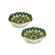 Kit 2 Mini Bowls Molheiras Hexagonais Cerâmica Verde Amarelo 100ml