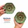 Kit 2 Mini Bowls Molheiras Hexagonais Cerâmica Verde Amarelo 100ml