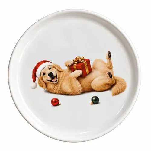 Prato Sobremesa Merry Golden Retriever Deitado Presente I - 1 Unid.
