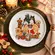 Prato Sobremesa Natal Pet Christmas Cães e Gatos 21,5cm - 1 Unid.